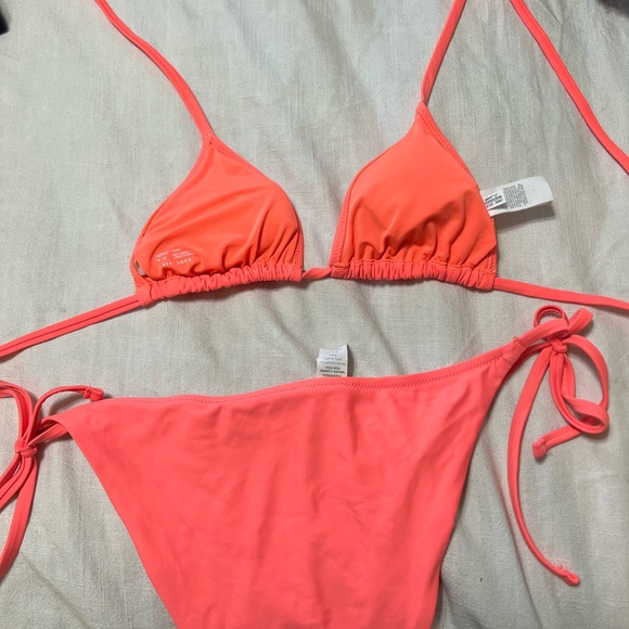 aerie super cute peach 🍑 bikini medium top large bottoms - Picture 6 of 6